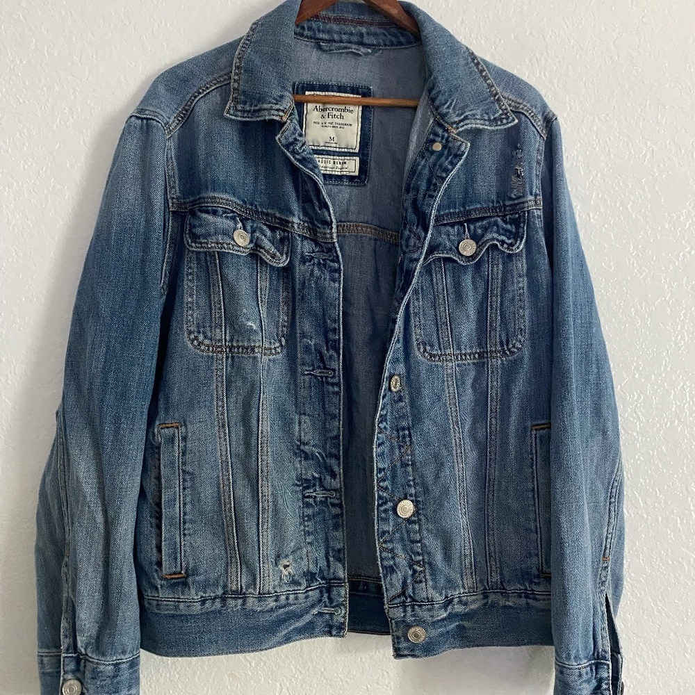 Abercrombie & Fitch Distressed Denim Jacket